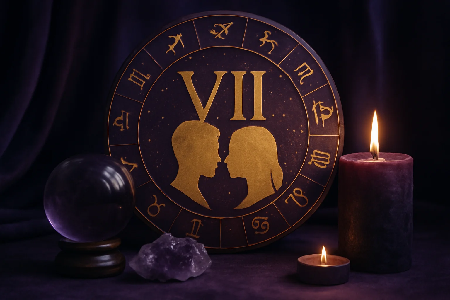Grafika do artykułu: Dom VII w astrologii - związki i partnerstwa Dom VII w astrologii - związki i partnerstwa