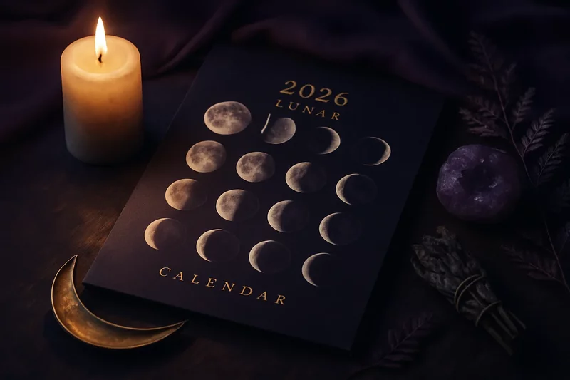 Miniatura artykułu: Pełnie i Nowie 2026 - Kalendarz Księżycowy i rytuały