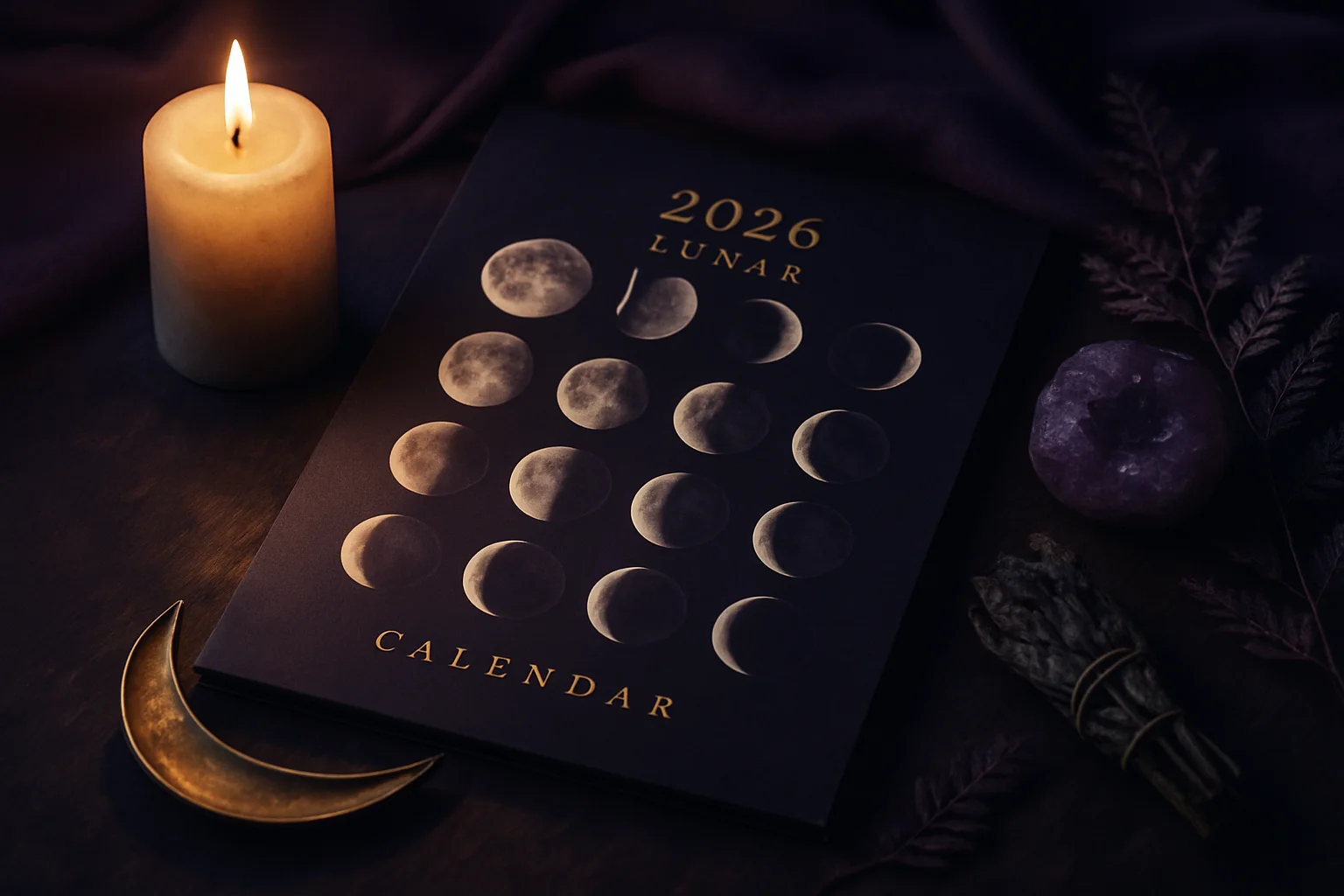 Pełnie i Nowie 2026 - Kalendarz Księżycowy i rytuały