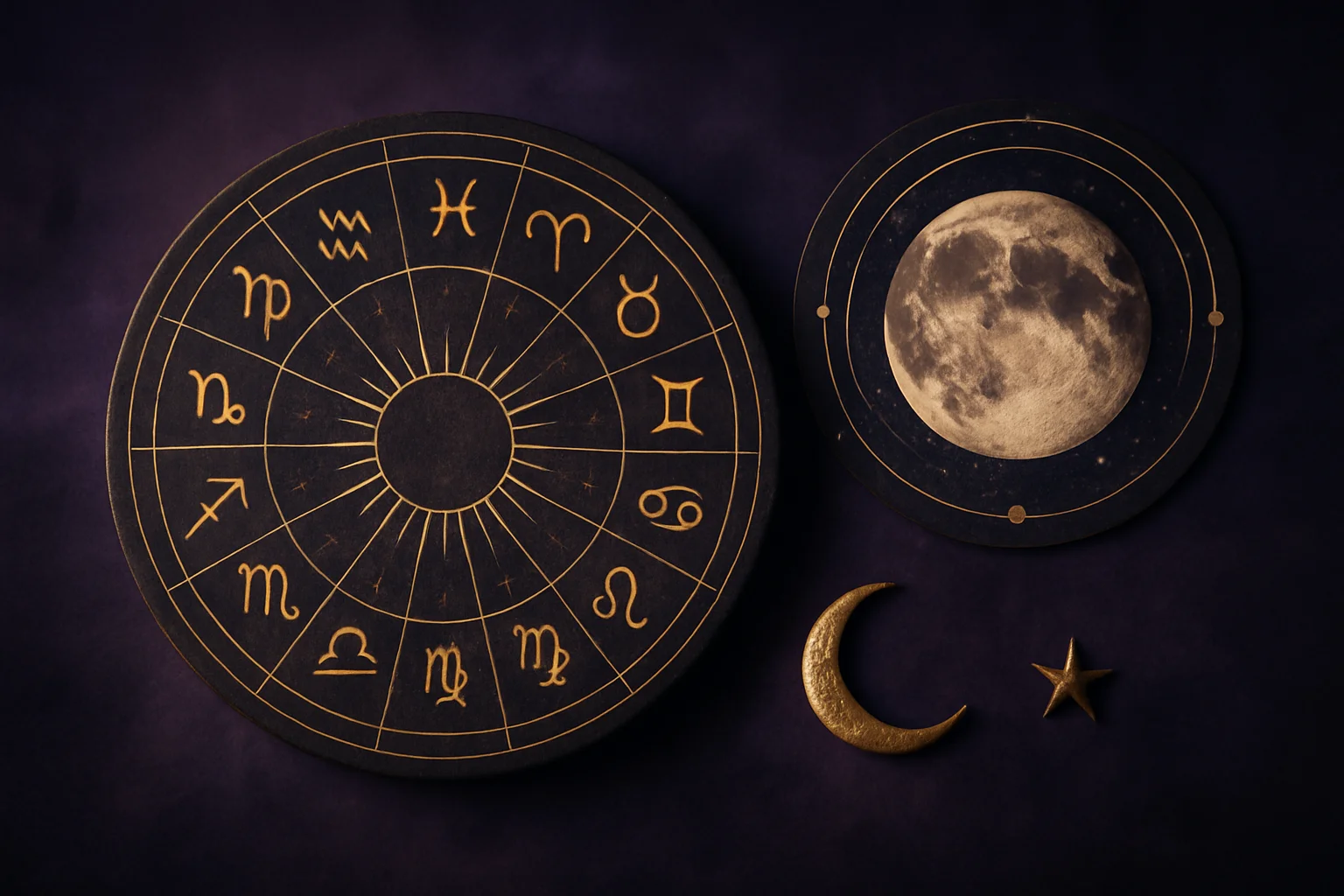 Grafika do artykułu: Znak zodiaku vs znak księżycowy - różnice i znaczenie Znak zodiaku vs znak księżycowy - różnice i znaczenie