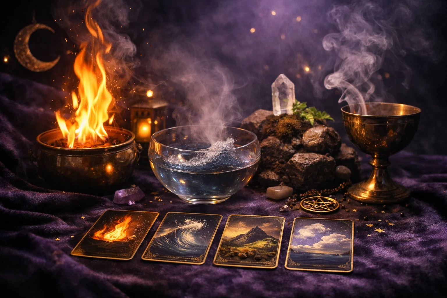 Żywioły w Tarocie - Jak balansować Ogień, Wodę, Ziemię i Powietrze?